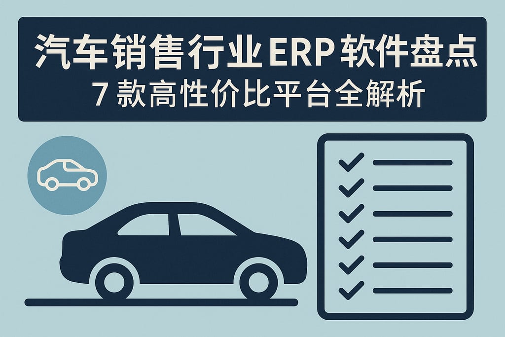 汽车销售行业 ERP 软件盘点：7 款高性价比平台全解析